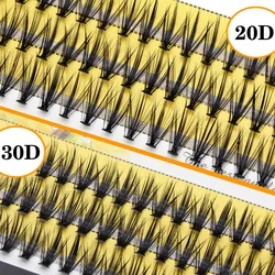 MUYD Nero Marrone Fatto A Mano Seta 20D/30D Individuale Cluster Ciglia Estensione Naturale DD Visone Ciglia Soft Cilos 3D Volume