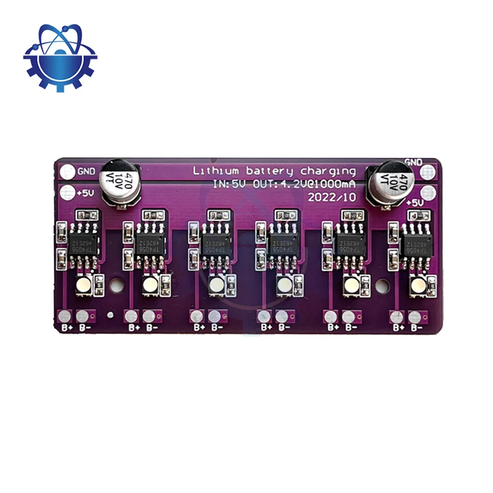 18650  Charging Module 4056 5V 1A  Lithium Battery Charger Board 6 Independent Charge Discharge Integrated Module PCB Board