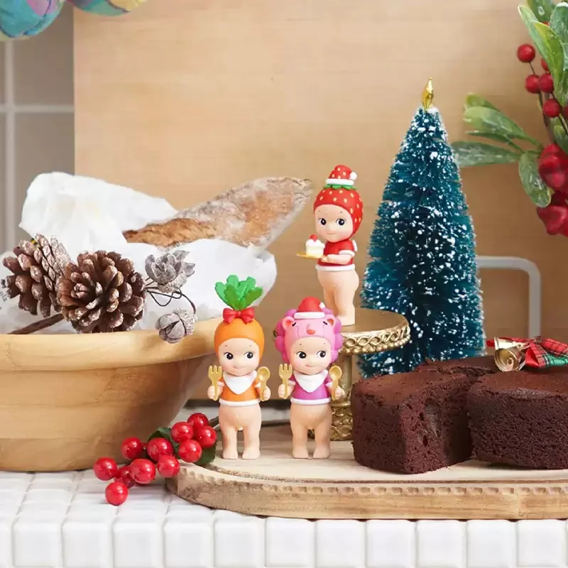 Sonny anjo série de jantar de natal caixa cega acho saco caixa mistério brinquedos boneca bonito anime figura ornamentos de mesa coleção