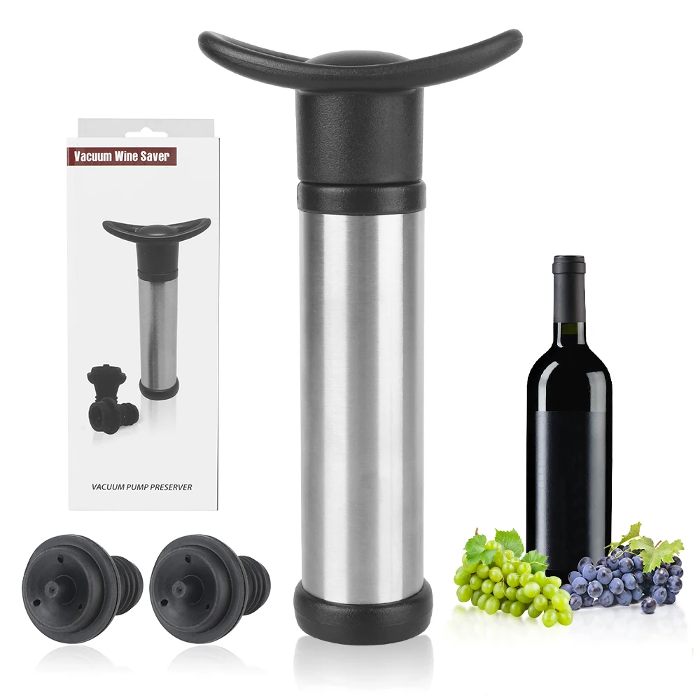 Champagne Sealer Fresh Red Wine Bottle Stopper Portable Fresh-keeping Seal Bottle Cap Plug Vacuum Wine Cork Kitchen Bar Tools