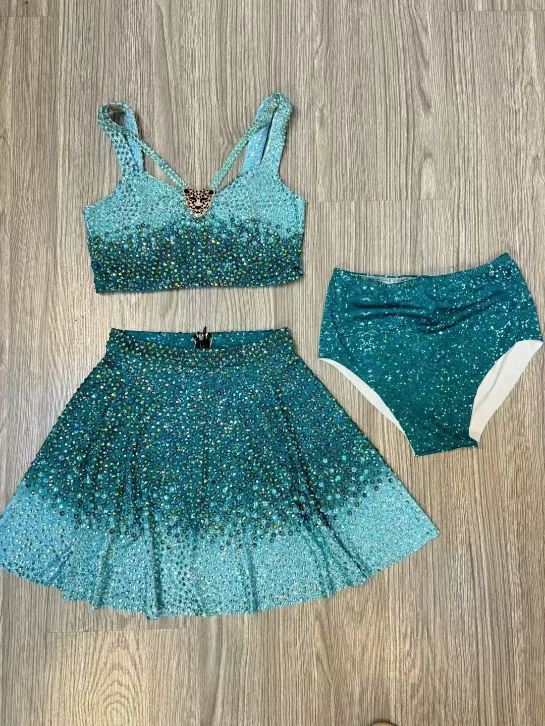 Women Sparkly Rhinestones Sexy Stage Dress Mesh Sleeveless See Through Celebrate Evening Prom Birthday Photoshoot Dress Set