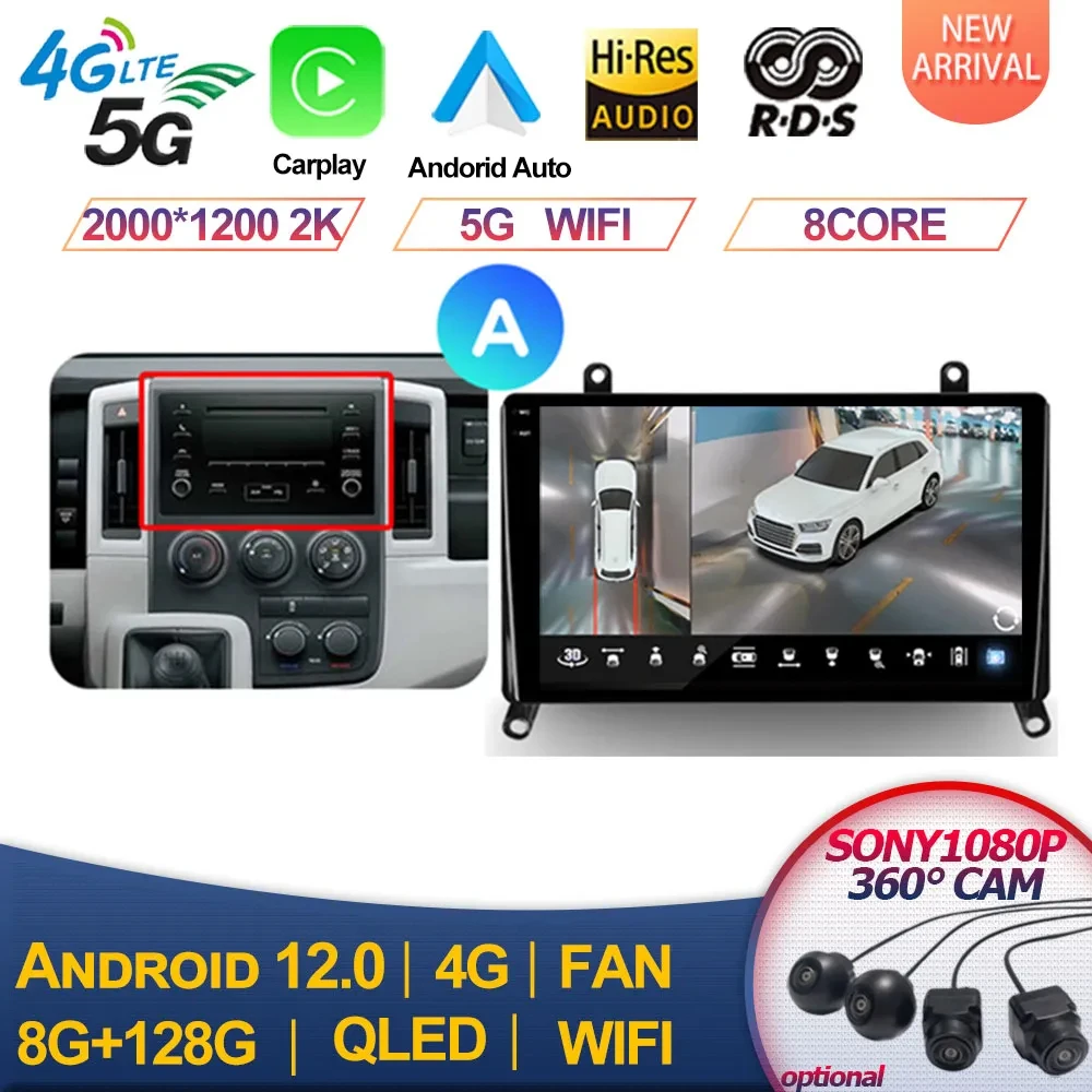 

Car Radio for Toyota Hiace H300 VI 6 GranAce I 1 2019 - 2022 Multimedia Video Player Navigation GPS Android No 2din 2 din dvd