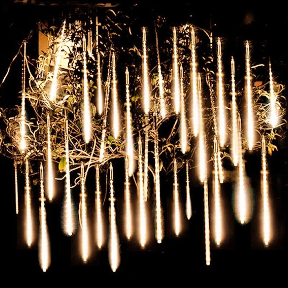 

8 Tubes Fairy Light LED Meteor Shower Fairy Lights Garland Christmas Light Outdoor Lighting String Street Decoration US/EU Plug