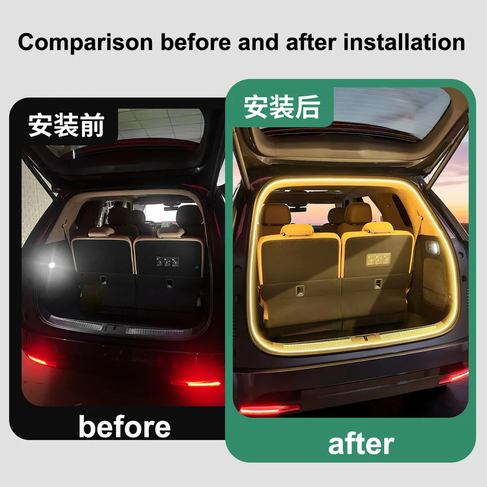 Dedicated Trunk LED Ambient Light Car Modification Accessories For Xpeng GX 2026 Hidden Lighting Strip Lossless Installation