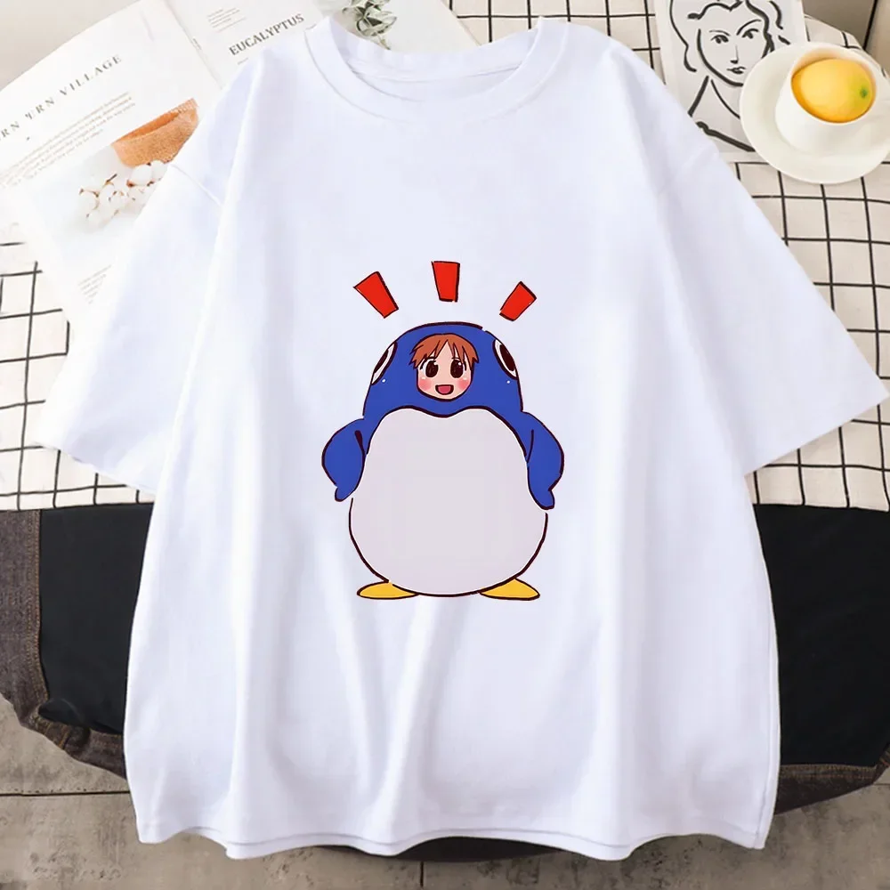 Azumanga Daioh Chiyo Mihama T-shirts Women Summer Penguin Japanese Anime Tshirts Kawaii/Cute Short Sleeve Streetwear Tee Tops