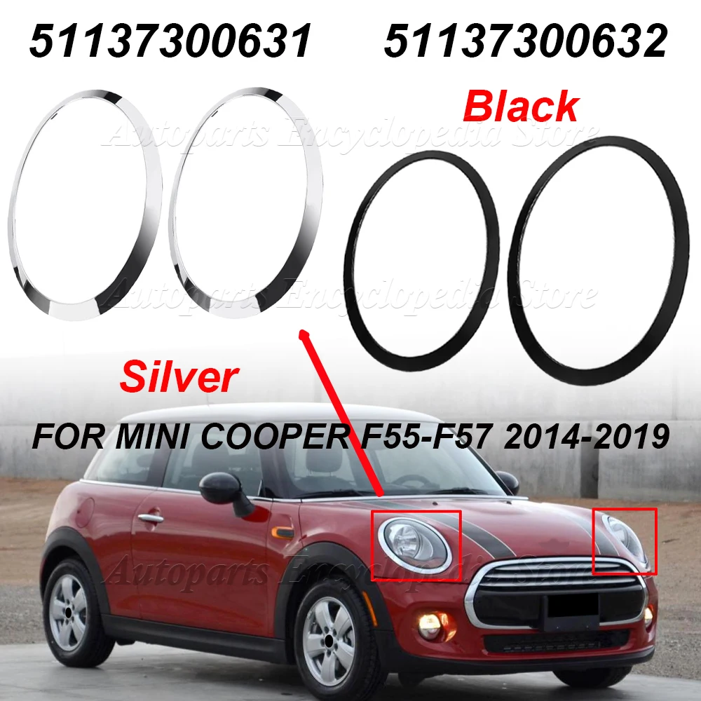 

51137300631 Для автомобиля для Cooper F55 F56 F57 51137300632 Передняя левая правая накладка на фару из АБС-пластика, устойчивая к царапинам