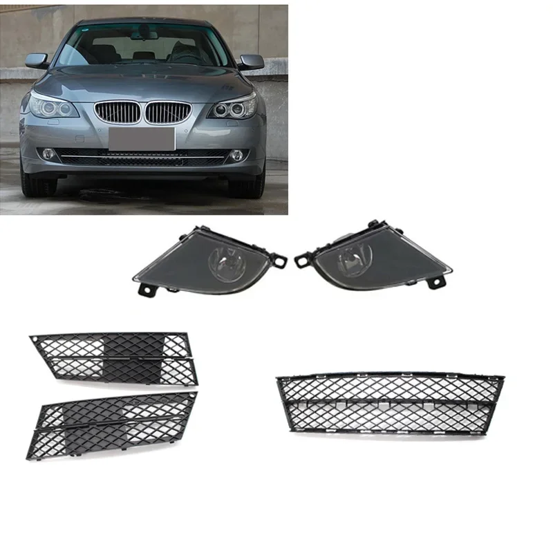 

Front Bumper Fog Light Grille Grill Cover Left/ Right for BMW E60 E61 F10 F18 520i 523i 525i 528i 530i 04-13