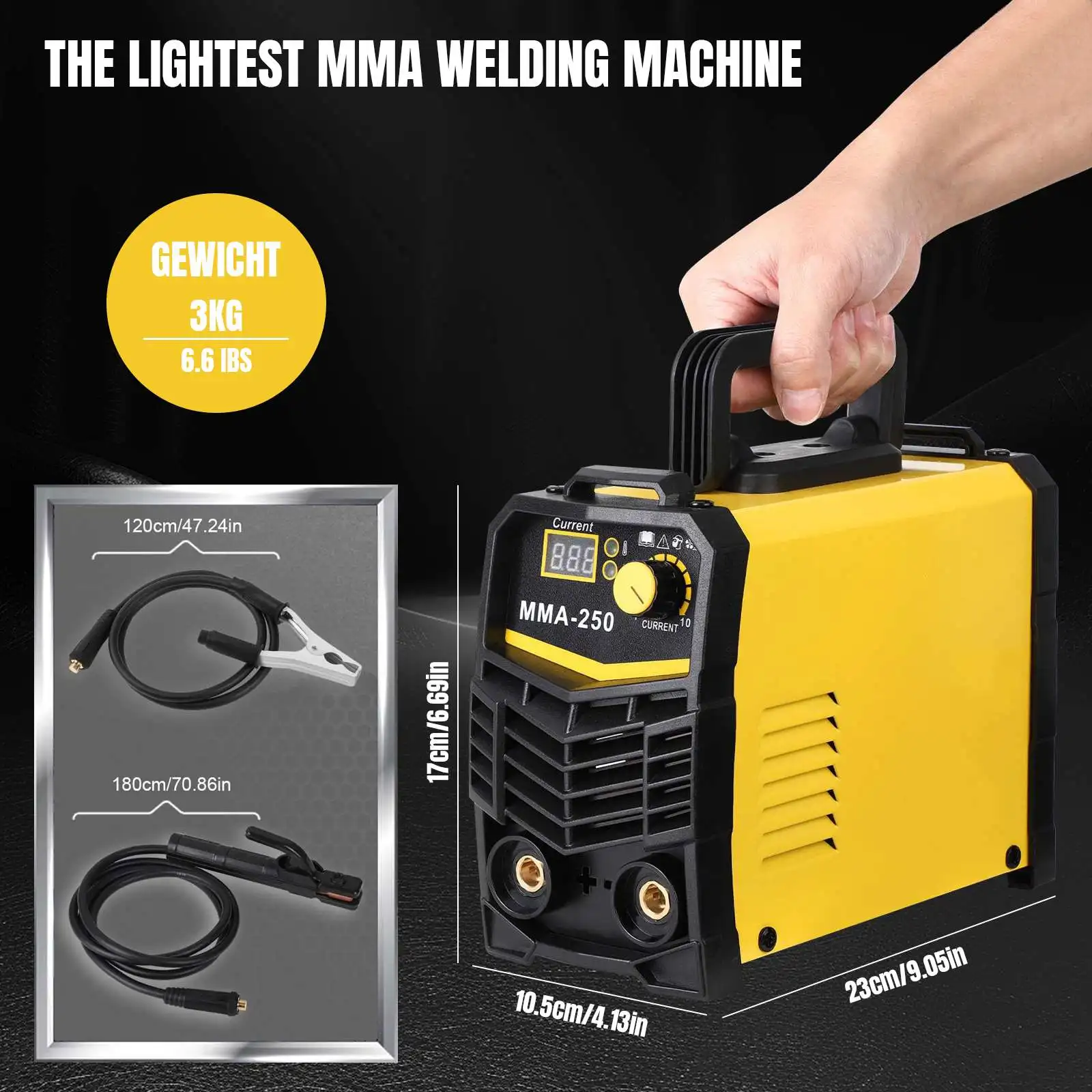 220V MMA 250A Schweißgerät Transformator Bivoltage-Wechselrichter DC 4000W Schweißausrüstung Autoreparaturwerkzeuge – Detail 2