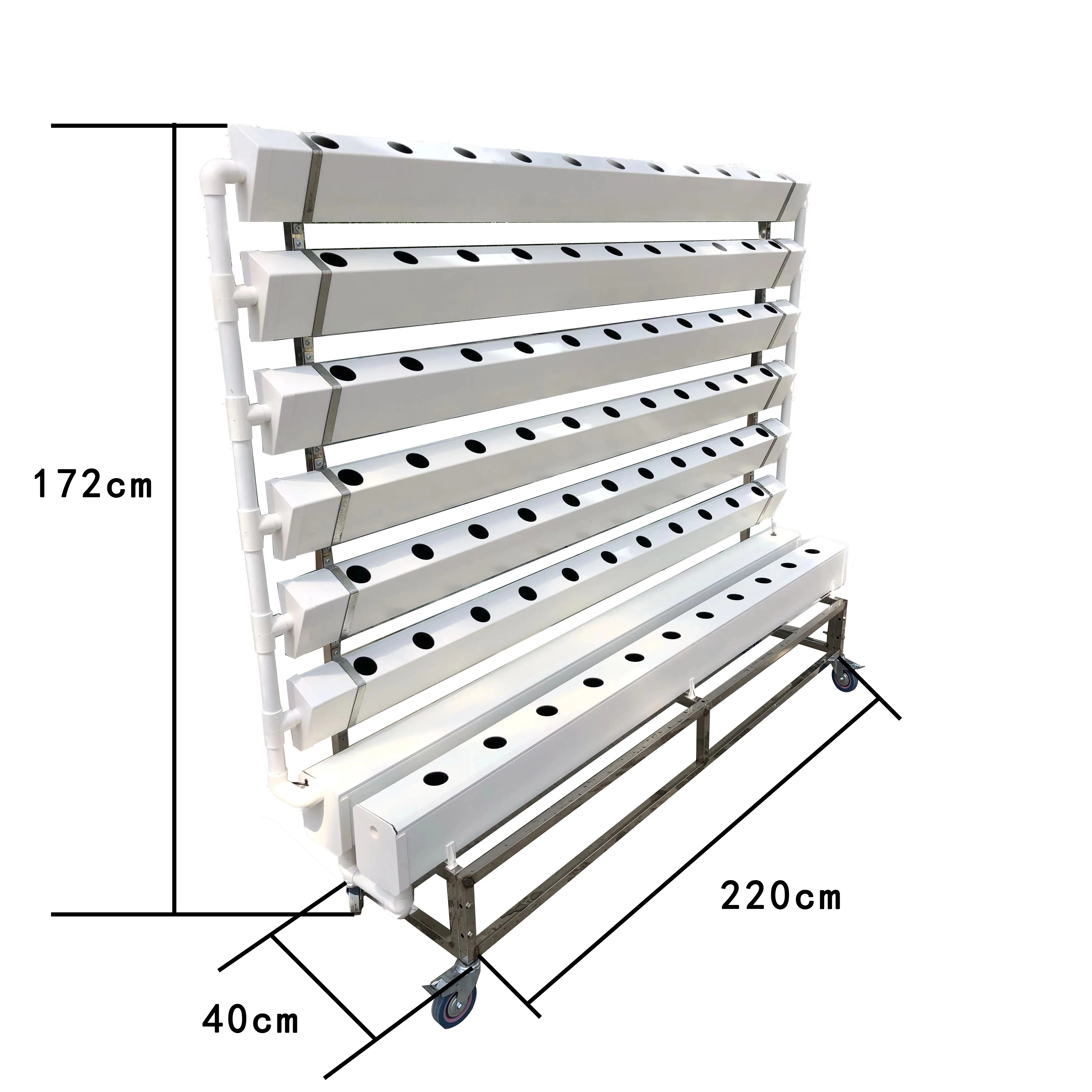 Skyplant Custom Multi Tier Indoor Cultivation Plant  Grow System Movable Rolling Hydroponic Vertical Farming  Grow Rack