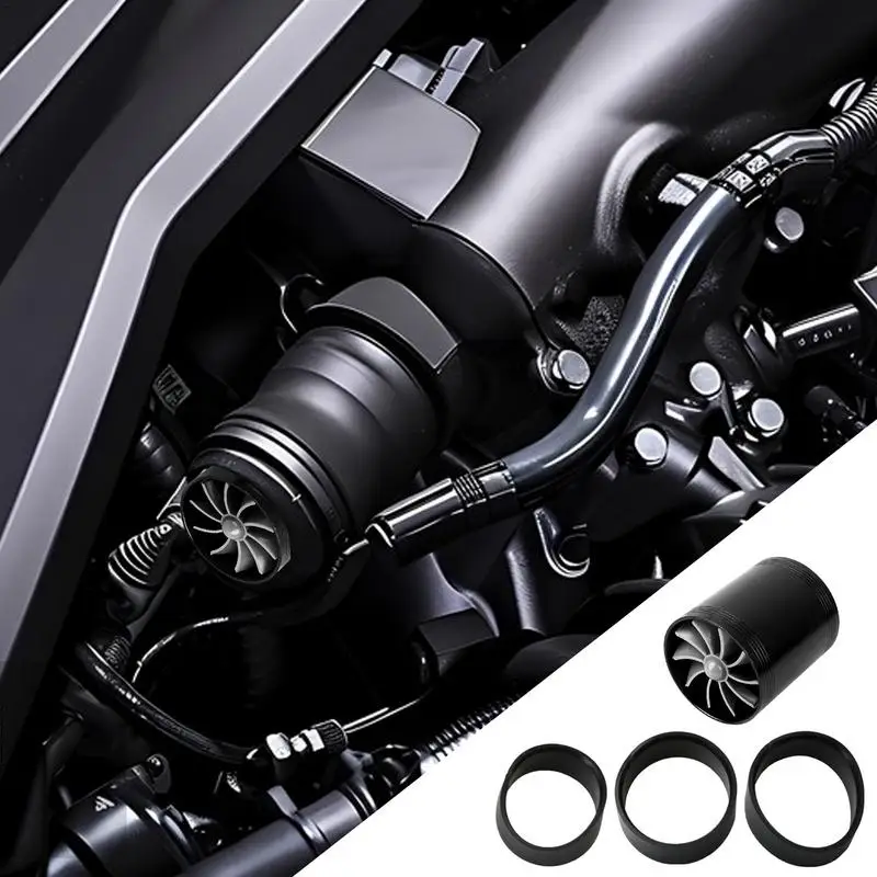 For Turbine Turbine Intake Turbocharger Air Turbo Parts Engine Intake Turbo Charger Aluminum Double Fan Engine Turbocharger