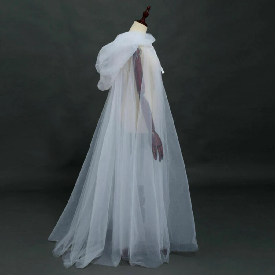 Whoesale Sexy cosplay Cape Bridal Shawl With hat Tulle Long Cape Cloak Shawl Shrugs Women Party Jackets cape mariage femme