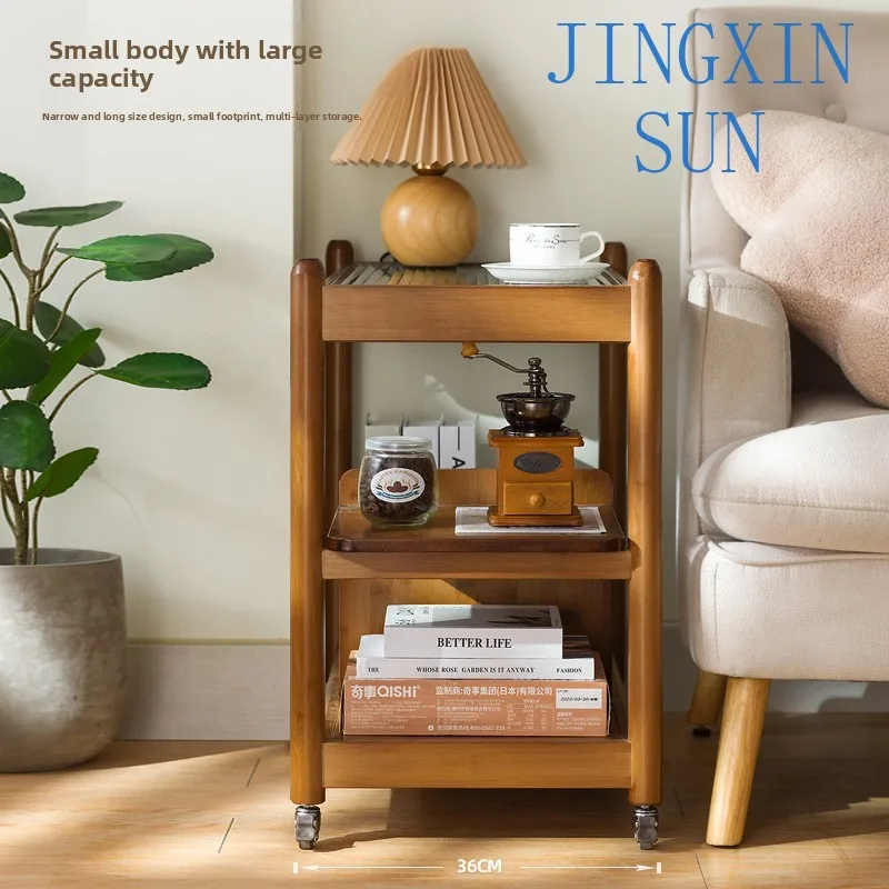 Sofa side  Tea table Coffee  Movable sofa side table Tea side cabinet Small  rack
