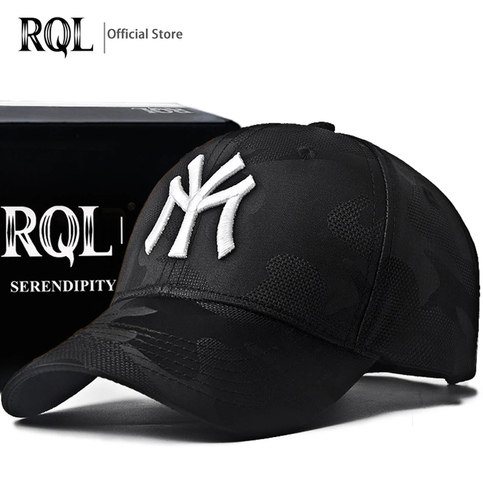Men\'s Black Baseball Cap Male Summer Low Profile Camouflage Embroidered Logo Cotton Mountain Snapback Brand Hip Hop Sun Hat