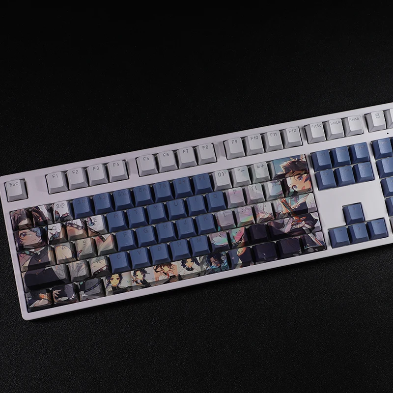 Kochou Shinobu คอมพิวเตอร์ Keyborads PBT Dye อัพเกรด108 Keycap ชุดโปรไฟล์เชอร์รี่ Cherry Mx สวิทช์คีย์บอร์ด