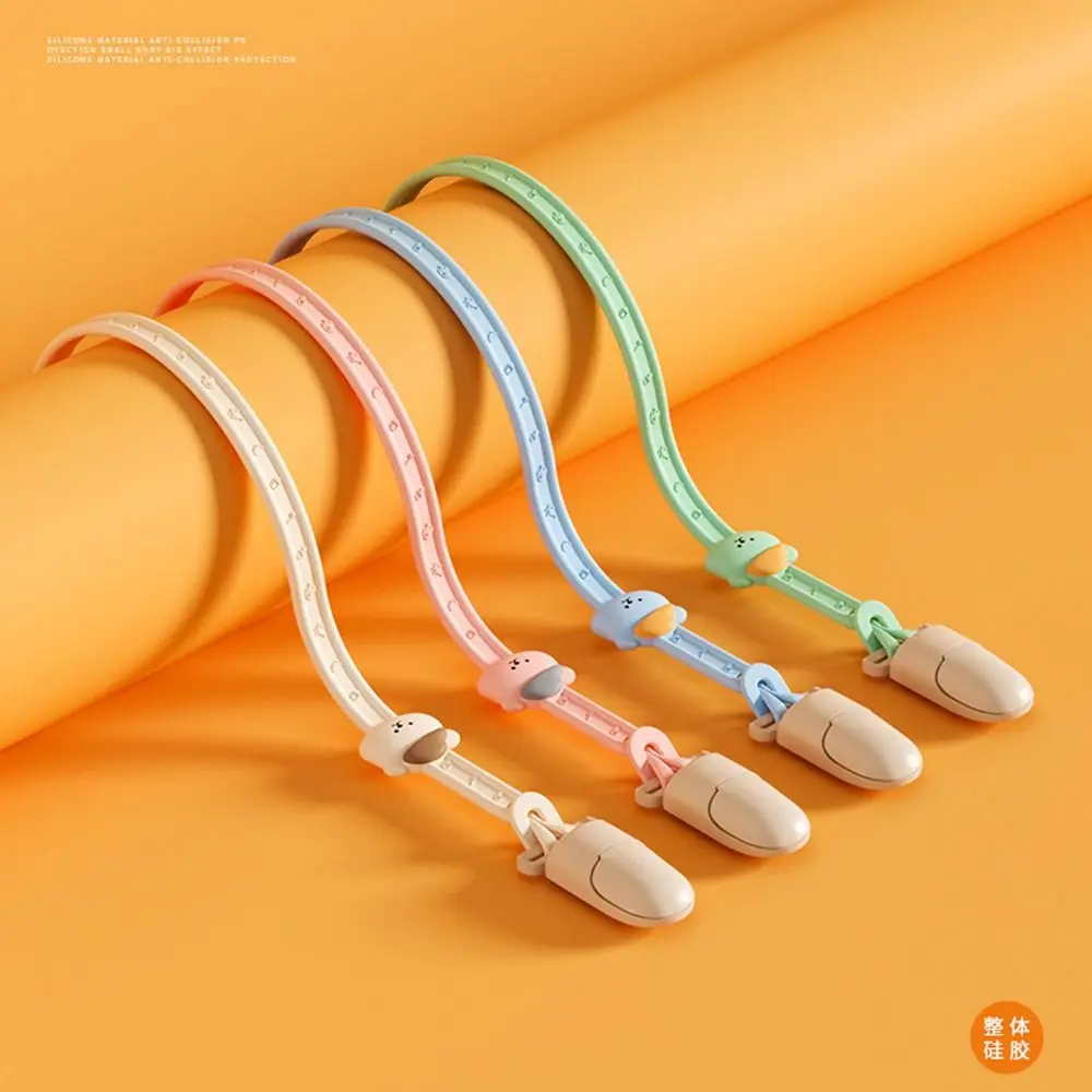 

Chewing Bite Cute Food Grade Non-slip Anti-drop Silicone Lanyard Pacifier Clips Chains Baby Pacifier Chain Molar Chain