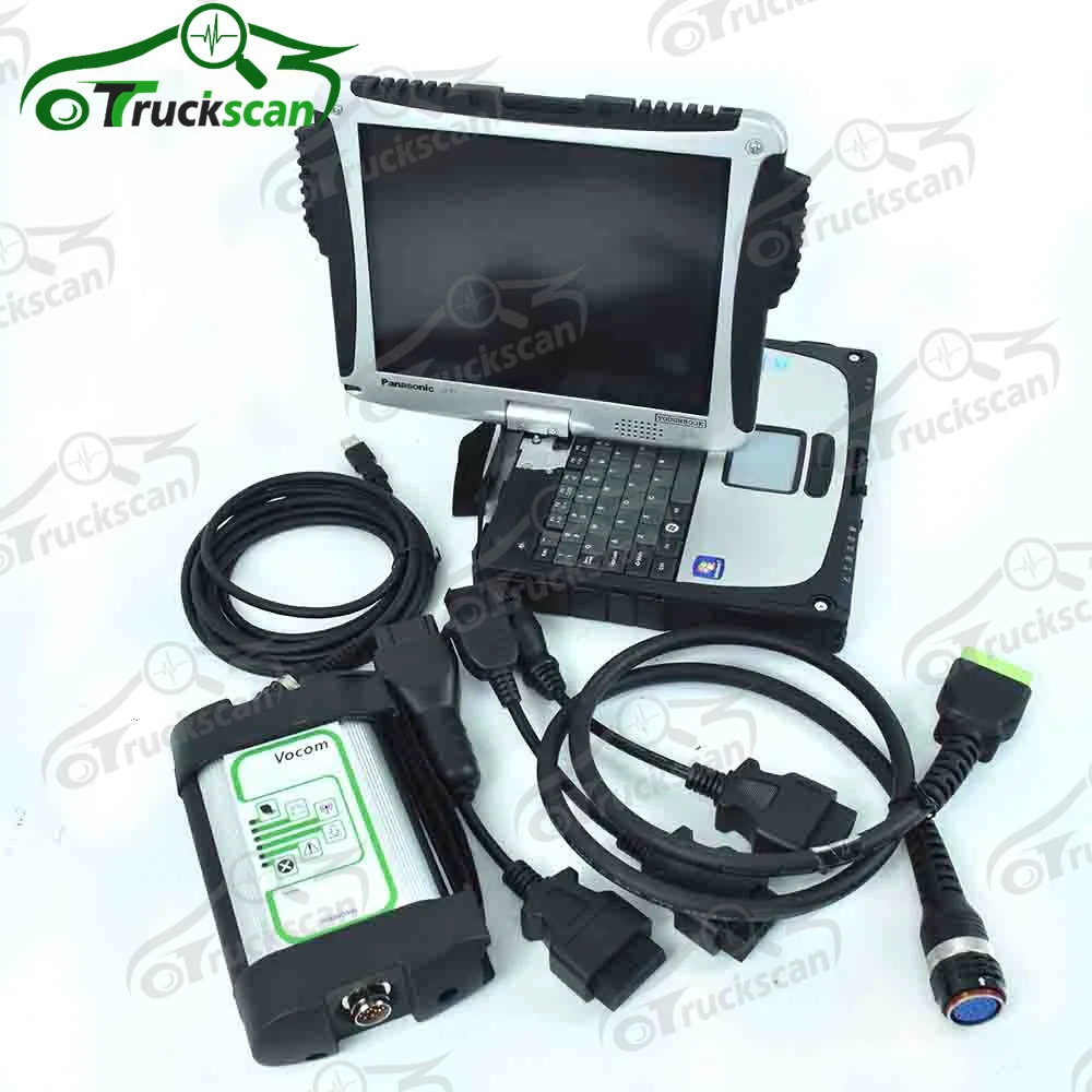 FOR Vocom 88890300 Interface USB Version Truck Diagnostic Scanner Programmer Tool For Renault For UD /Mack ForVo-lvo CF19LAPTOP