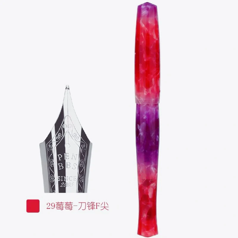 Penbbs 323 Colored Matte Chocolate Fountain Pen Blade F 0.5MM with Ink Absorber Large Pointed Gift Student Pen Office Supplies