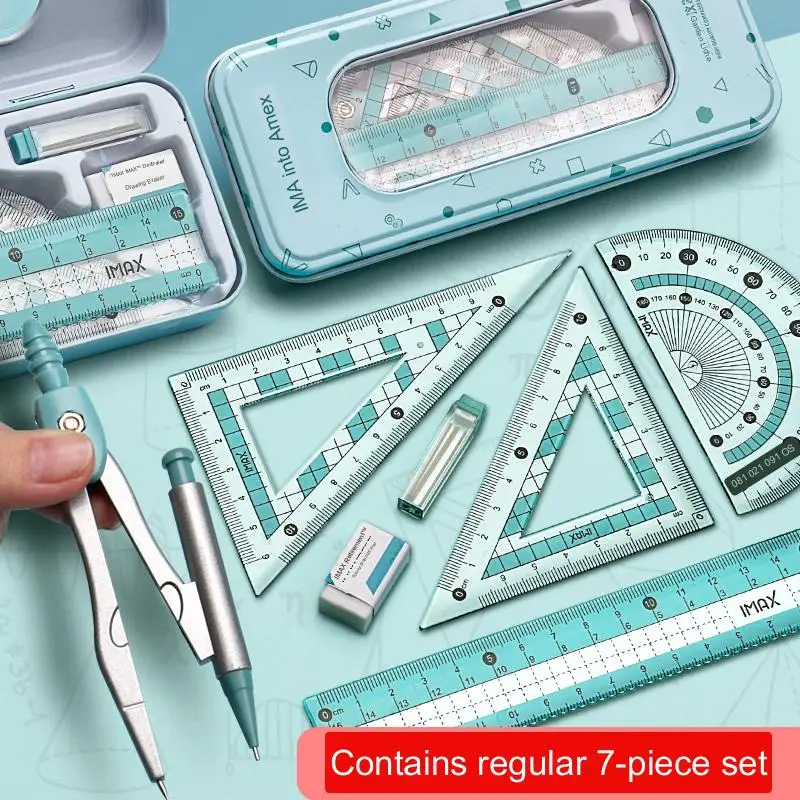 Compass ruler set student triangular board protractor drawing tool drawing mathematical geometry board stationery accessories
