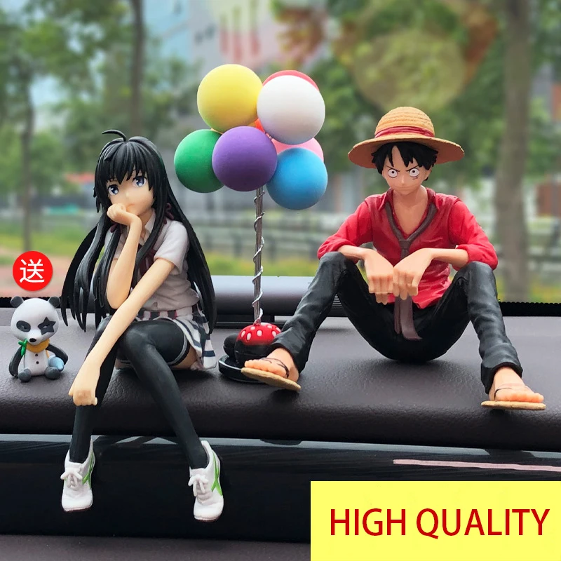 One Piece Monkey D Luffy Yukino Anime Figure Models Toys Sabo Ace Doll Cake Car Decoration Collection Children Toys