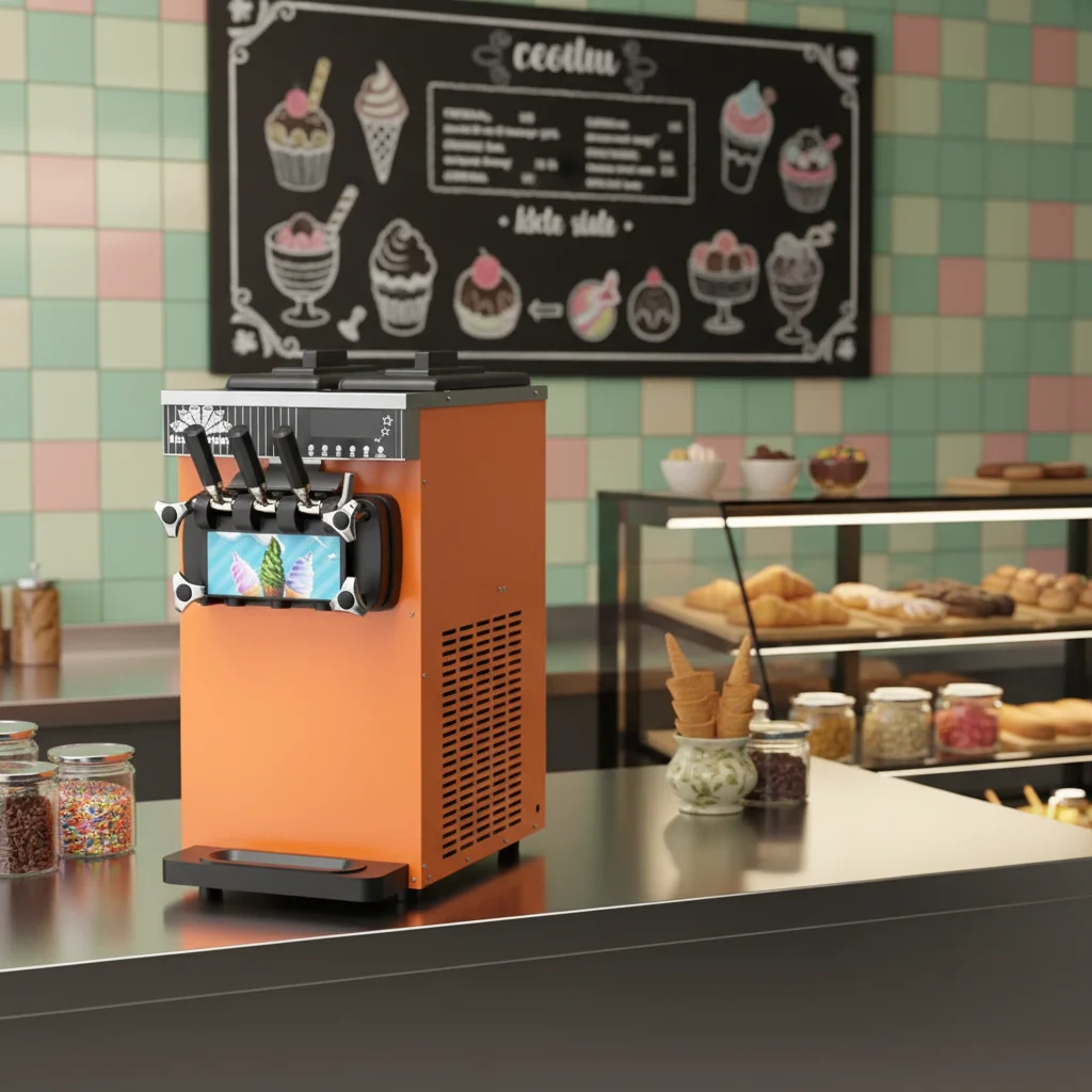 nf-Factory Stainless Steel Multiple Colors Ice Cream Maker Commercial 3 Flavors Ice Cream Machine！