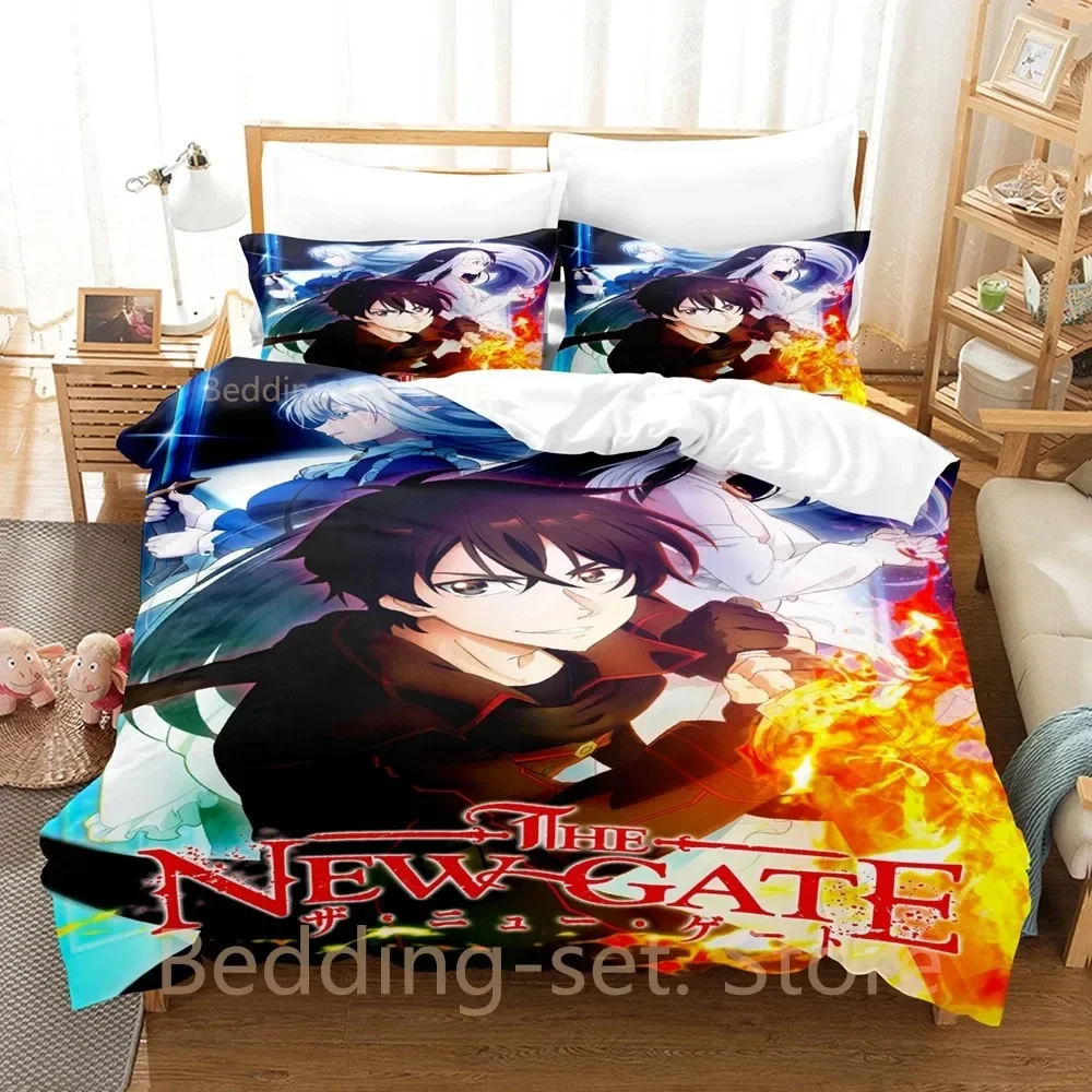 

THE NEW GATE Bedding Set Single Twin Full Queen King Size Bed Set Adult Kid Bedroom Duvetcover Sets 3D Print Anime Bed Sheet Set