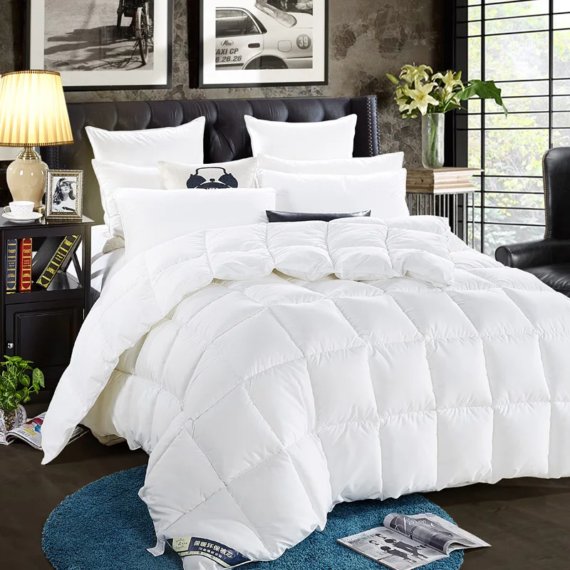 Winter Quilt Thick Warm Single Double Quilt Pure Color Thickened Bedding Solid Color White Dormitory 2M Bed Quilt Simple