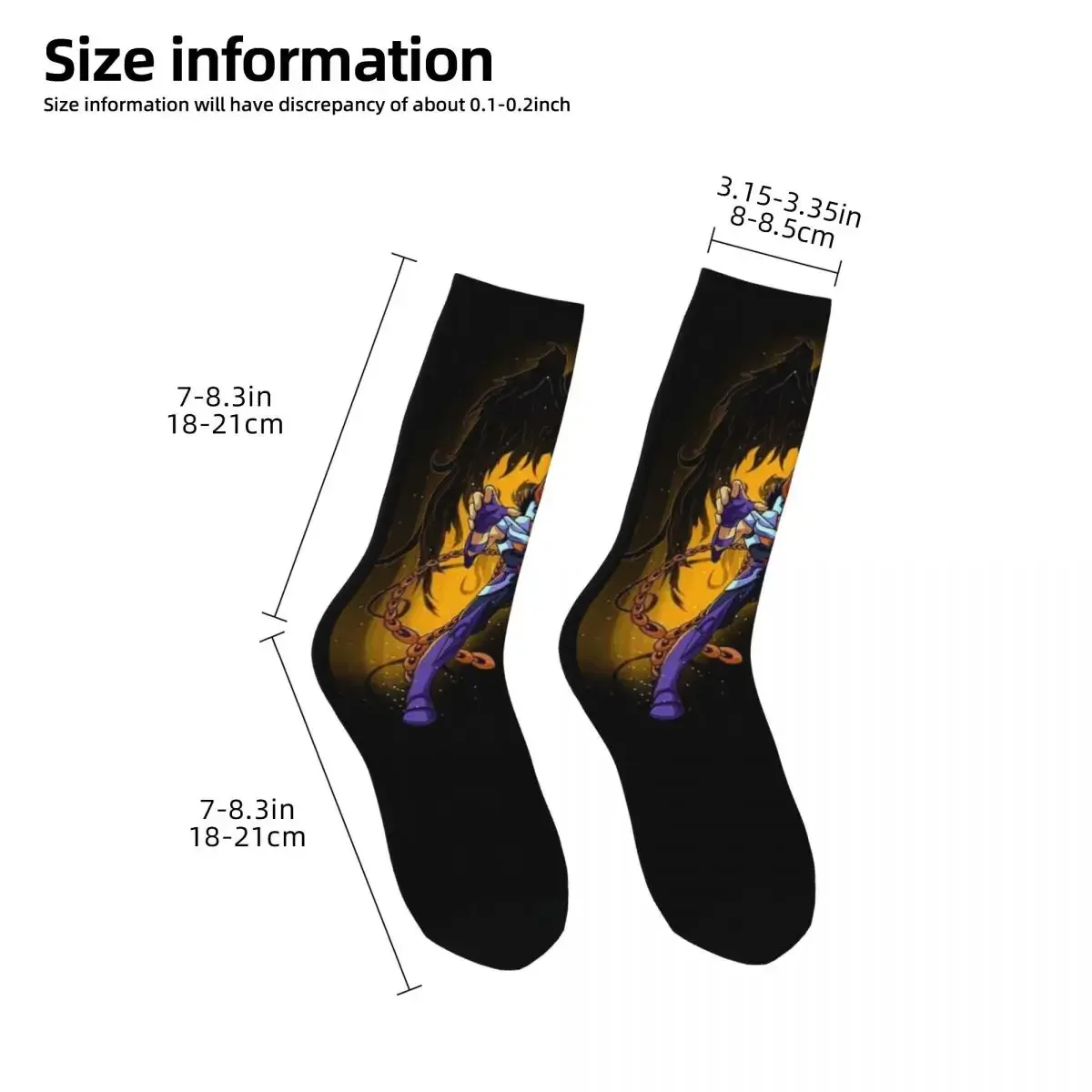 Les Chaussettes Seiya Knights Merch, Chaussettes Harajuku, Bas super doux, Chaussettes longues toutes saisons, Accessoires pour hommes et femmes, Cadeau d'anniversaire