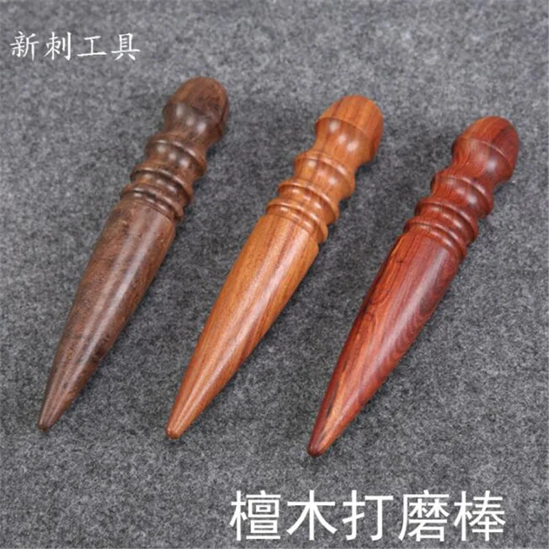 Wood Polishing Stick Leather Edge Burnisher Diy Handmade Leathercraft Sandalwood Leather Polishing ToolHot Sale