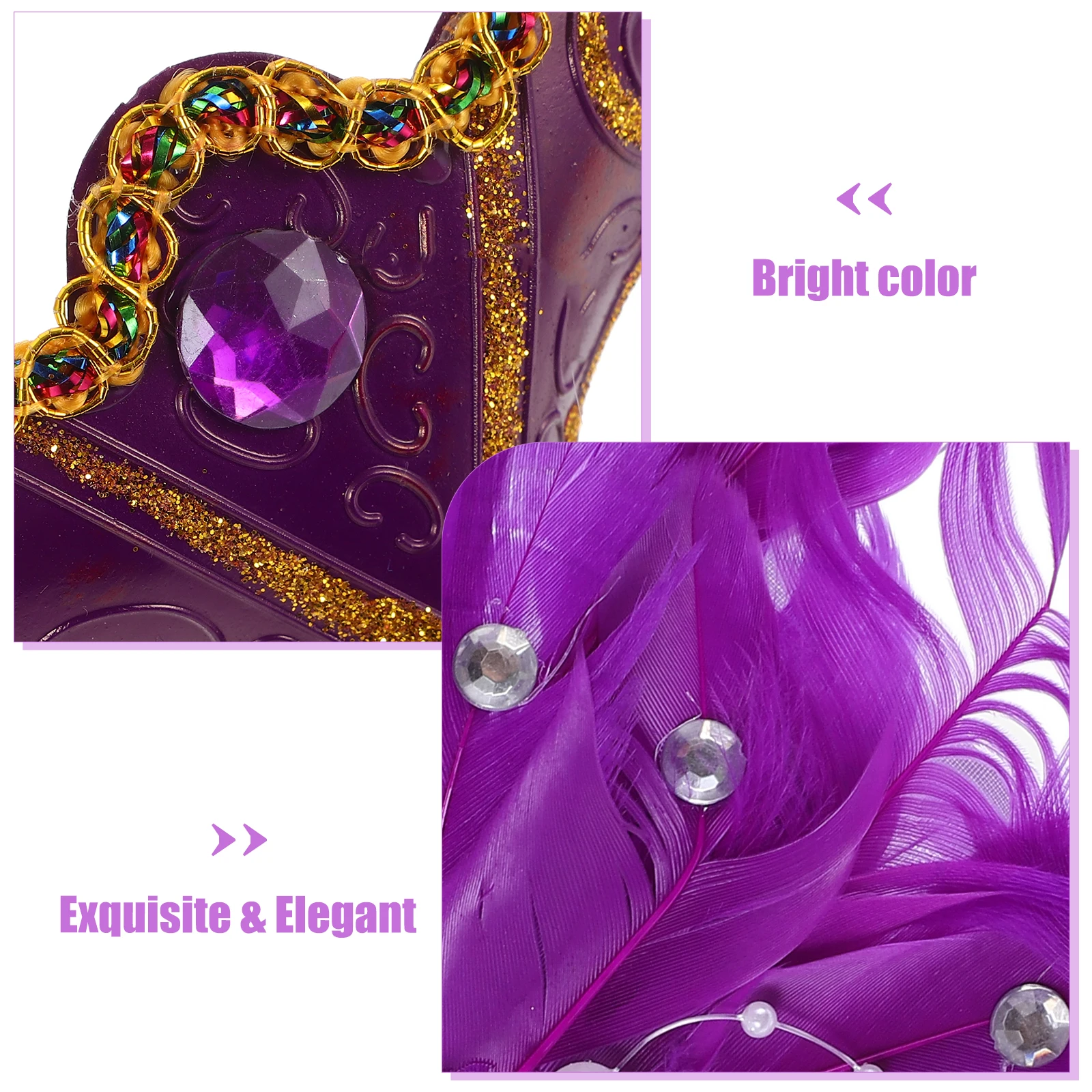 

Painted Mask Fancy Masks The Mysterious Atmosphere Purple Party Costume
