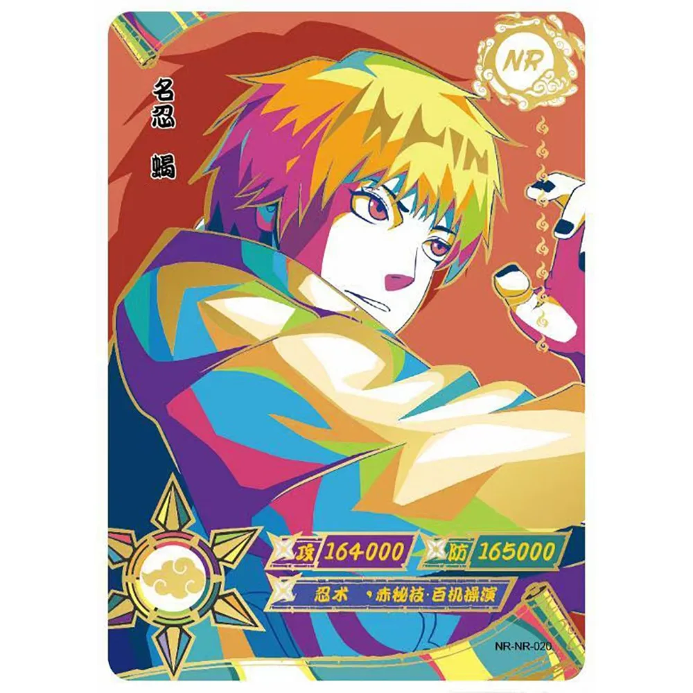 KAYOU Naruto Collection Card Booster Box Anime Shippūden Uchiha Sasuke Hatake Kakashi Placer Gold Card Christmas Gift for Child