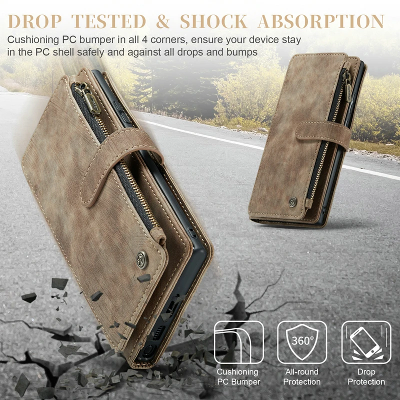 Leather Phone Case for Samsung Galaxy S25 Ultra S23 FE S22 S21 S20 Plus A30 A22 A32 A33 A51 A52 A53 A71 A72 S22 5G Wallet Cover