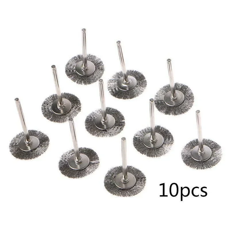 

10pc 22mm Steel Wire Wheel Brushes Polishing Brush For Mini Drill Rotary Tools Electric Grinder For Cleaning Flat Wire Wheel