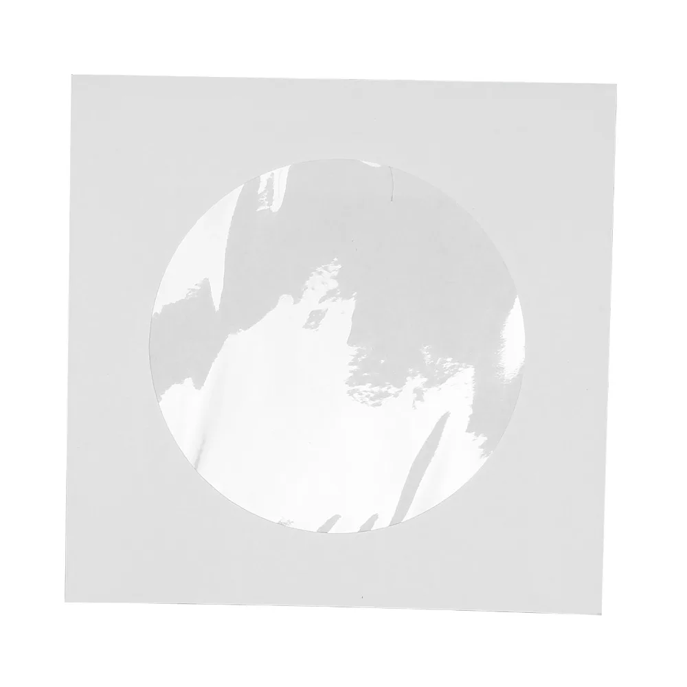100PCS Practical Clear Window CD Sleeves Flap Design Reusable Disc Sleeves DVD Sleeves Disc Organization