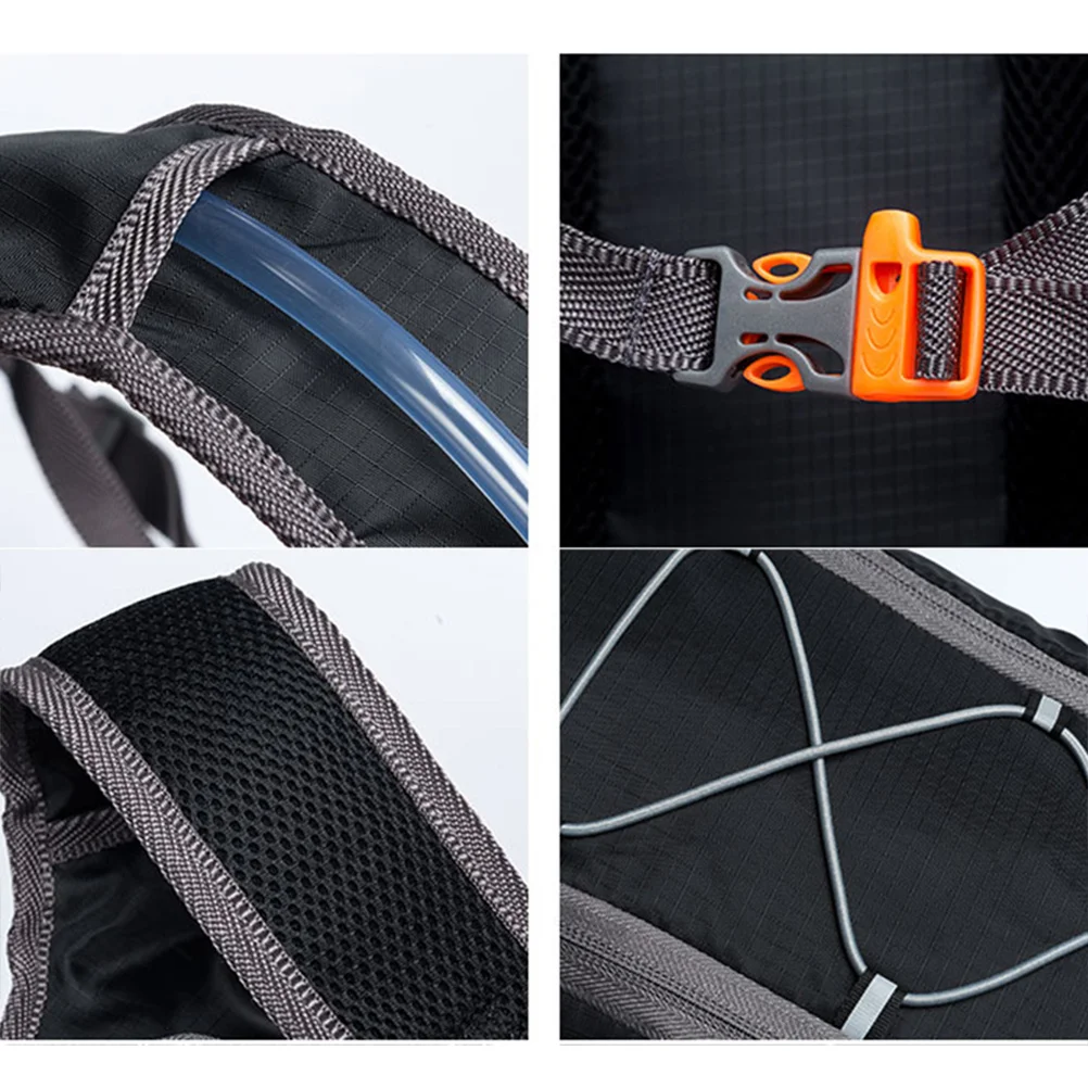 Cross-Country Running Backpack Black Large Capacity Lightweight Men Unisex Sports Travel Hiking Cycling Mountaineering Daypack