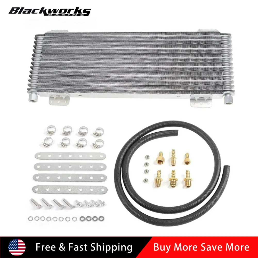 

LPD47391 Heavy Duty Transmission with Mounting Hardware Performance Oil Cooler Low Pressure Drop Transmission Oil Cooler