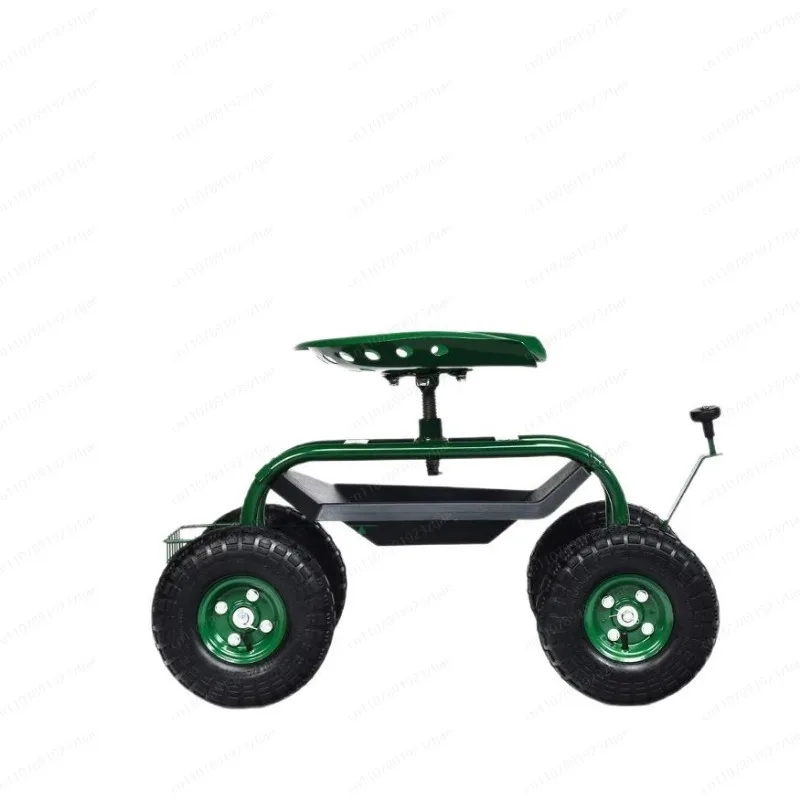 Seat car steering greenhouse mobile lazy stool vegetable garden wheel walking type