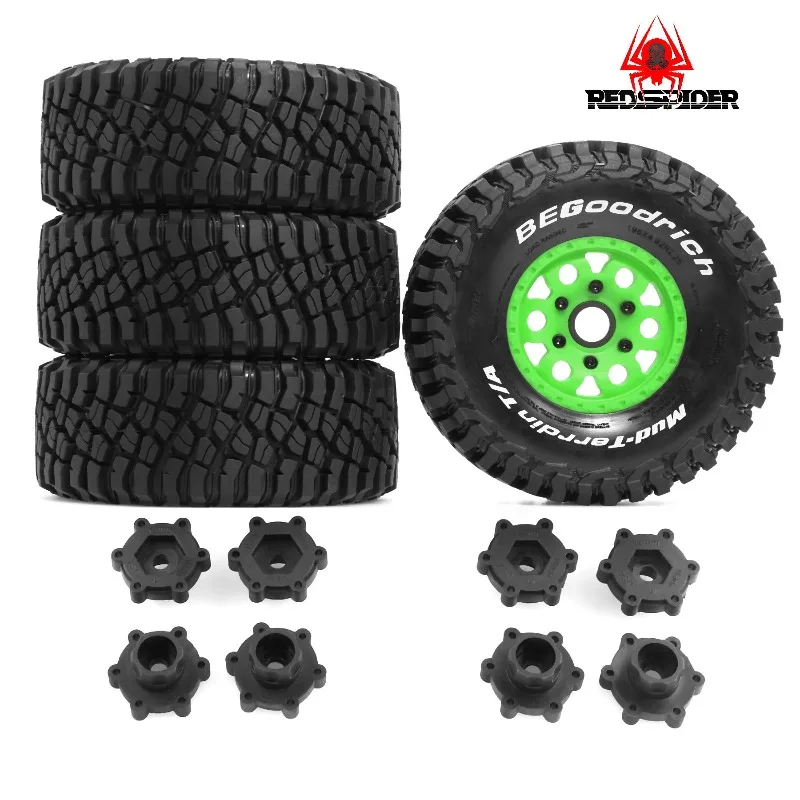 4 pezzi 126mm 12mm/14mm accoppiamento pneumatici per auto RC ruota per 1/7 ARrMA 1/8 Mojave4sTRAXXAS camion corti BAJA ESC8 parte di aggiornamento