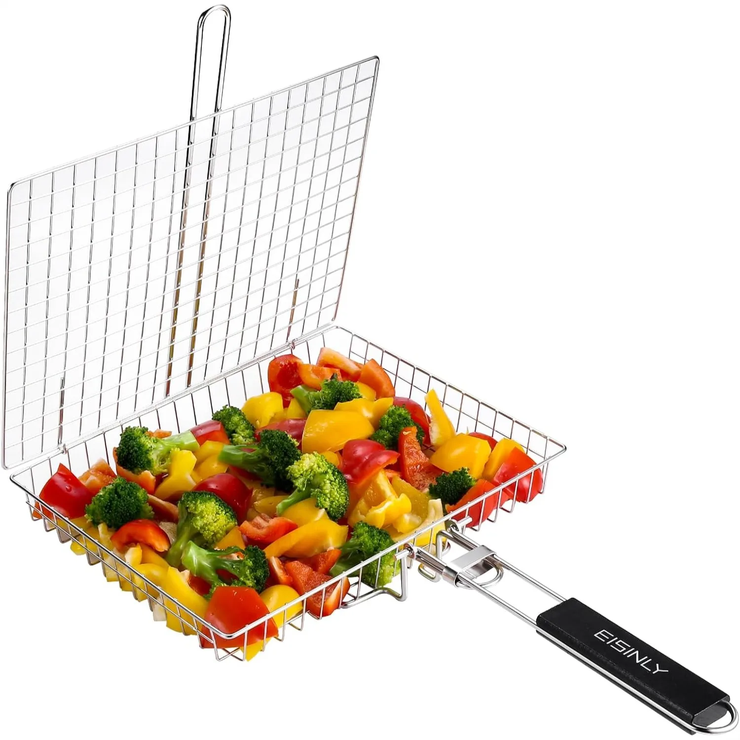 

Stainless Steel Grill Basket With Removable Handle For Outdoor Camping Cooking Chicken Fish Vegetable