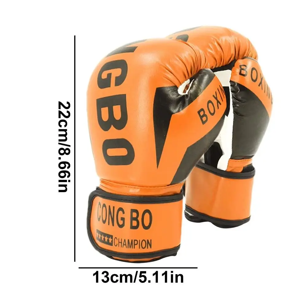 1 paire respirant enfants gants de boxe en cuir PU Muay Thai MMA poinçonnage karaté enfant gants de frappe 6oz gants d'entraînement