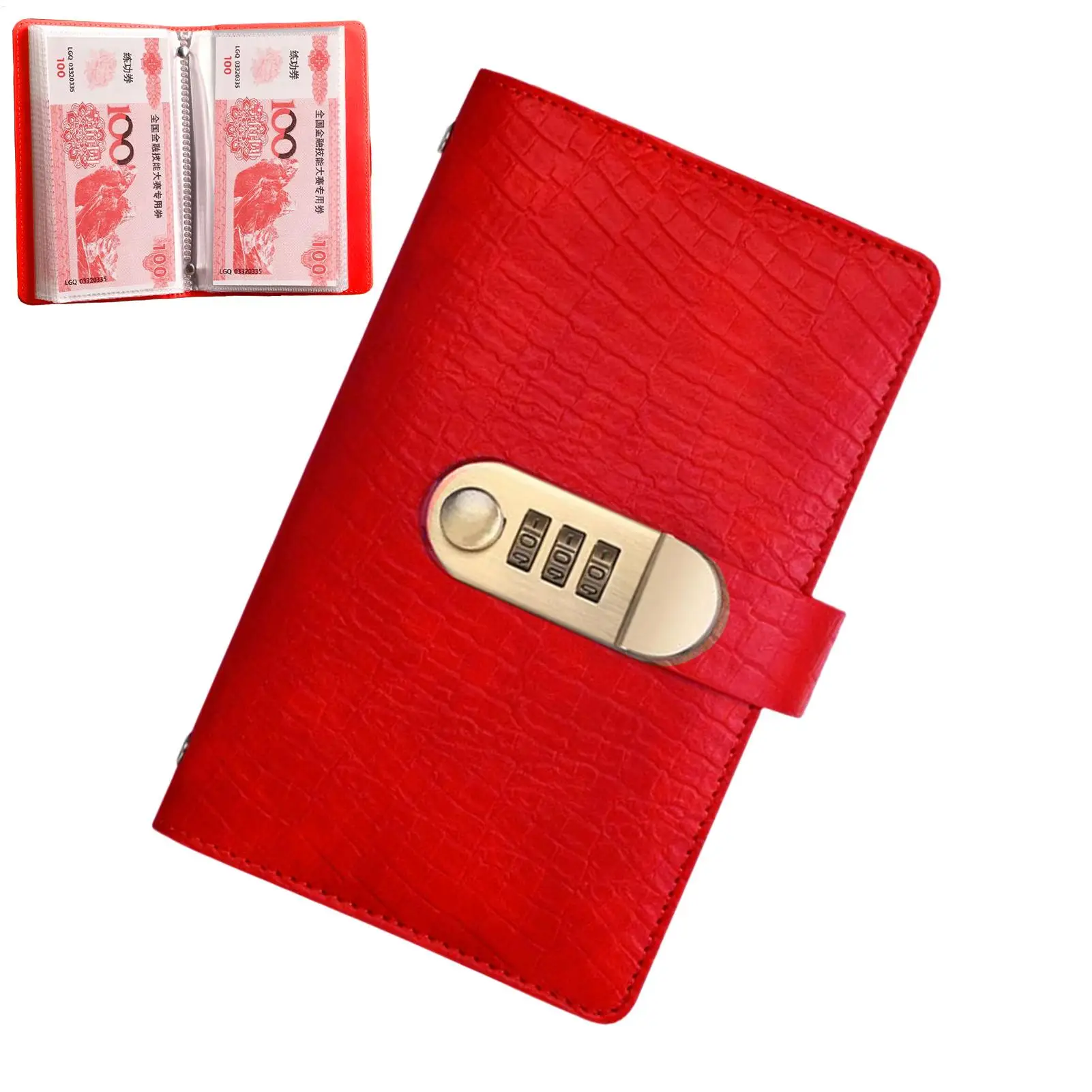 Cash Saving Money Challenge Book with Password Lock  100 Pages Vintage Budget Planner & Password Journal for Money Savings