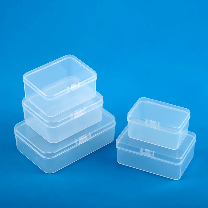 Mini Storage Box Case Rectangle Clear Plastic Organizer Collecting Small Items Jewelry Earring Bead Holder Container Packaging