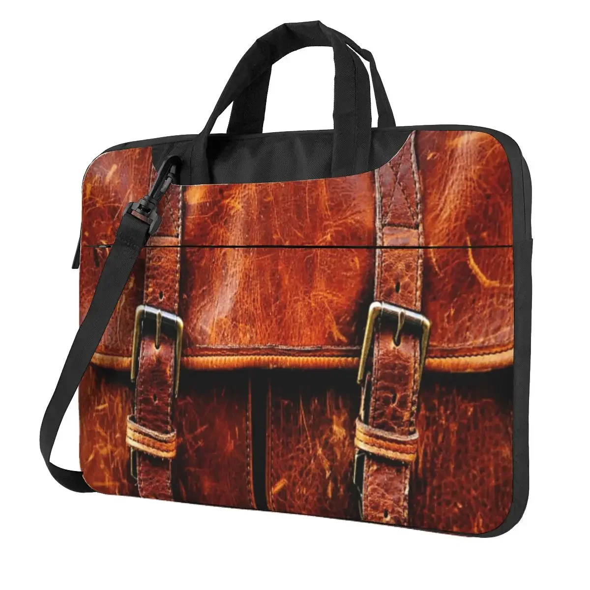 

LEATHER Crossbody Laptop Bag Case Computer Bag Resistant Protective Notebook Pouch for Macbook Pro Lenovo