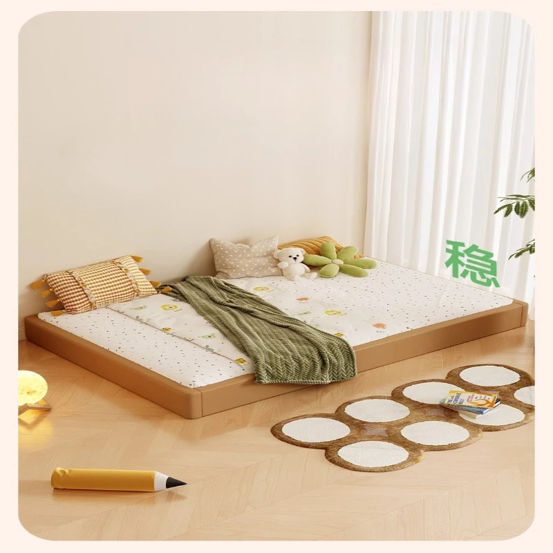 

Boys and girls children's bed tatami floor children's room new small apartment with guardrail children's bed