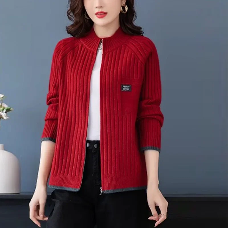 Women's Cashmere Sweater Jacket Loose Fit Casual Knitted Top Cardigan Spring Autumn 2023 New Style Outerwear