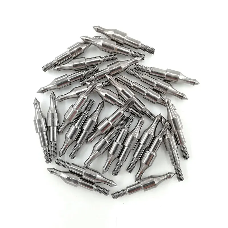 

6/12/24pcs 100grain Archery High Quality steel Arrow Heads ID 6.2mm shaft Target Point Broadhead Arrow Tip for hunting