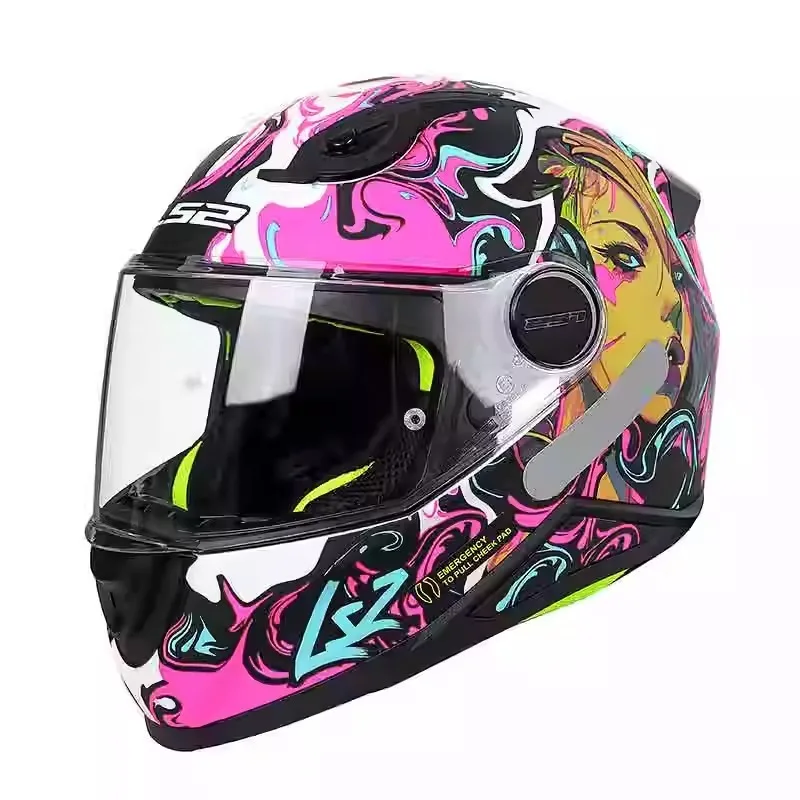 

LS2 Новый детский шлем для мальчиков и девочек, универсальная каска на четыре сезона, электрический мотоциклетный полный шлем FF812, casco moto