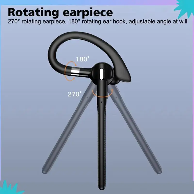 ABZW Dual Mic ENC Noise Cancelling Wireless Bluetooth 5.4 Headset Single Driving Kopfhörer Freisprech-Business-Kopfhörer