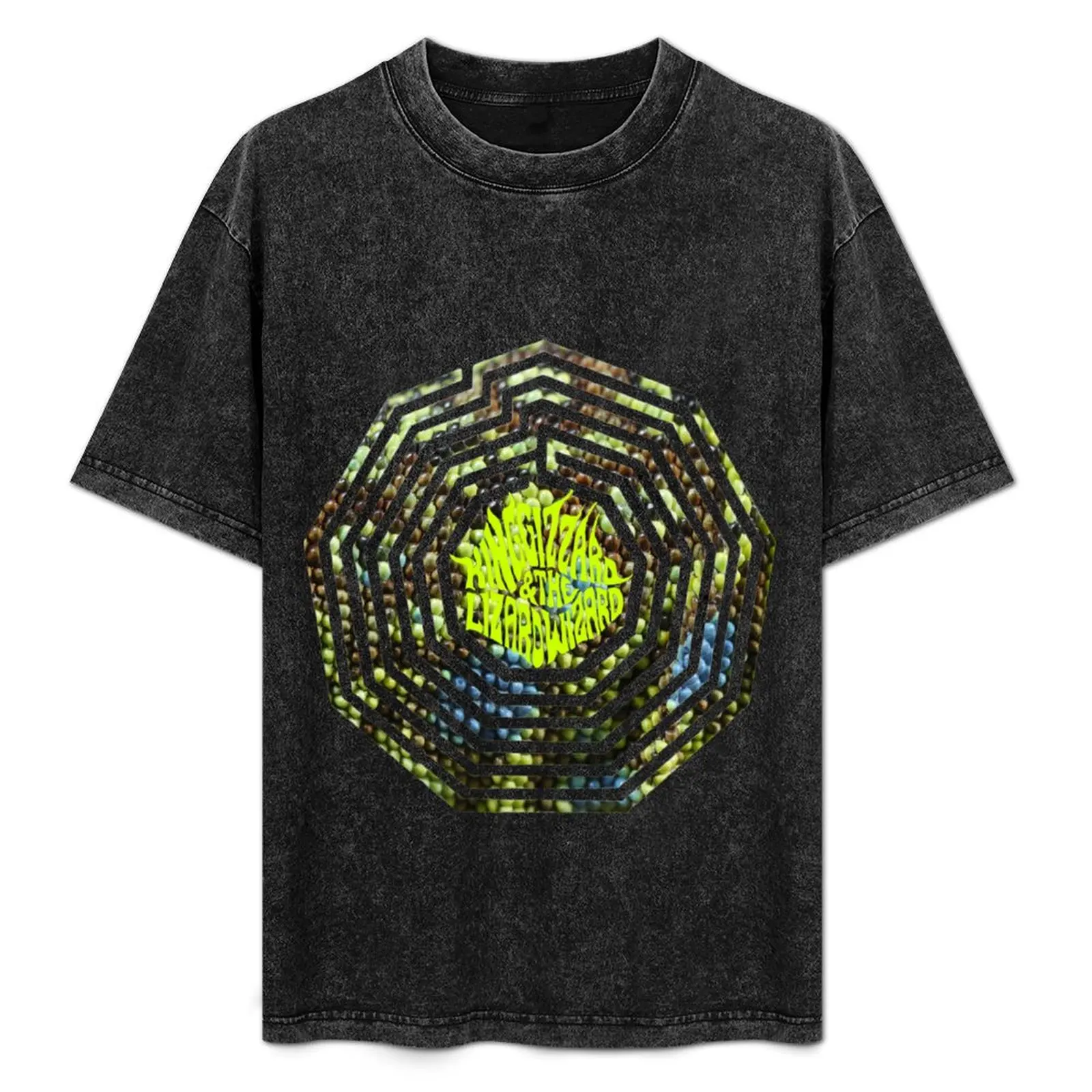 

King Gizzard Nonagon T-Shirt Heavy Duty Casual Work Tee