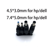 DC 4.5 x 3.0 mm 7.4 x 5.0 mm DC Male to 5.5 x 2.1mm DC Female Power Plug Adapter Connector with chip for DELL for HP For ASUS