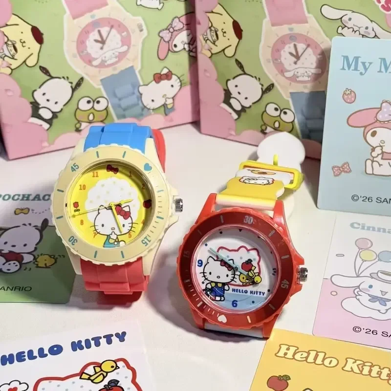 

Sanrio Spring Letter Blind Box Watch Hello Kitty Cinnamoroll My Melody Cute Student Wristwatch Girls Heart Birthday Gift